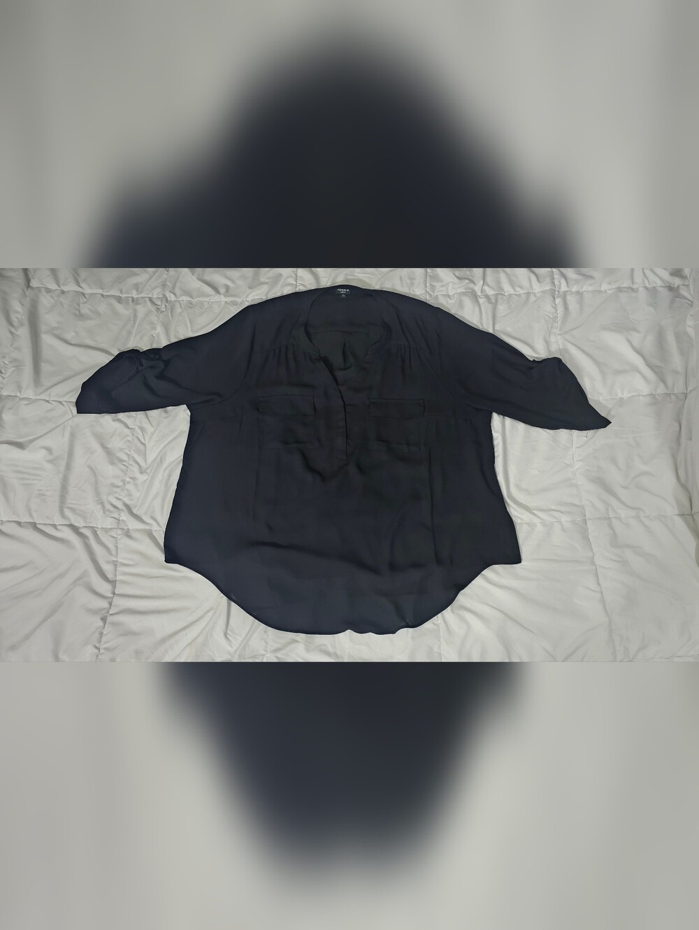 Torrid Black Mid-length Sleeve Blouse